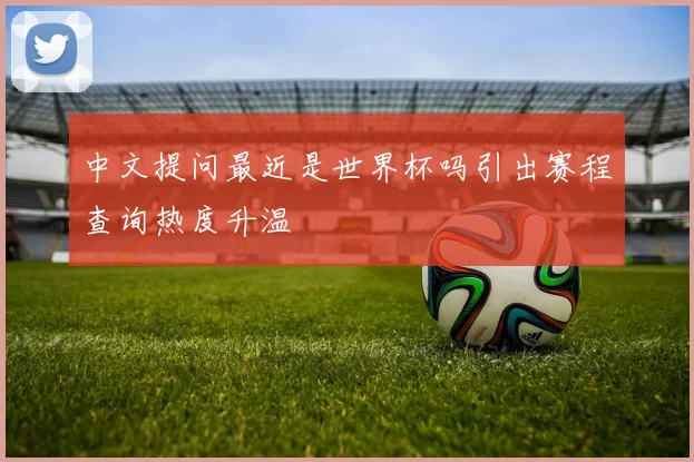 中文提问最近是世界杯吗引出赛程查询热度升温